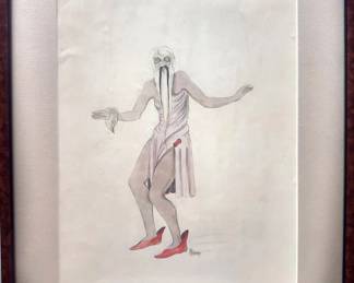 “ADRIAN”-marked masked fantasy costume study