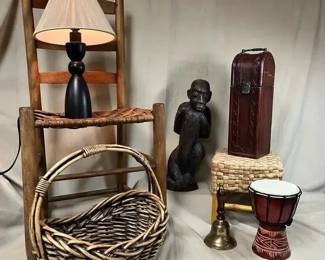 Rustic SplintWeave Chair Assorted Decor