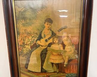 Framed Victorian Christmas Carol Art