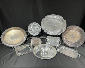Silverplate Pewter Serving Ware