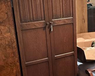 Burl maple armoire