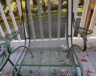 Wrought iron outdoor furniture. Pillows included (not pictured)