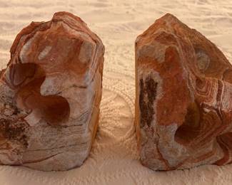 Natural stone bookends