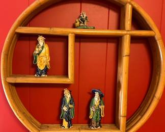 Rattan wall display