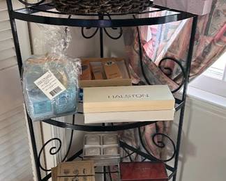 Lots of soaps and new bathroom supplies