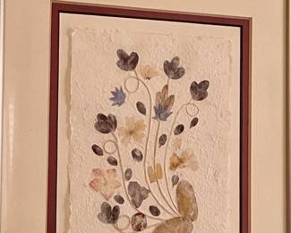 FRAMED/MATTED DRIED FLORAL ART