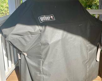 WEBER "SPIRIT" 2-BURNER GAS GRILL with FOLDING SHELVES and COVER
