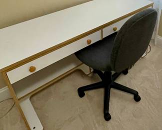 CRAFTING BENCH ON CASTERS, DESK CHAIR
