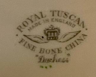 ROYAL TUSCAN FINE BONE CHINA "DUCHESS"