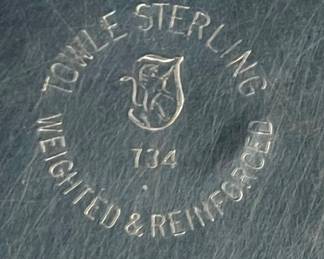 PAIR TOWLE WEIGHTED STERLING, RINFORCED MODEL 734 CANDLESTICKS