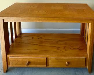OAK CONCOLE TABLE