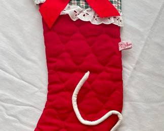 VINTAGE ANNALEE PEEK-A-BOO MOUSE CHRISTMAS STOCKING
