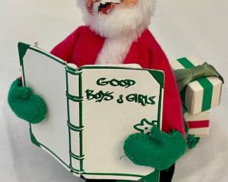 1992 ANNALEE "SANTA READING GOOD BOYS & GIRLS BOOK"