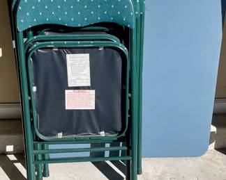 CARD TABLE W/4-CHAIRS