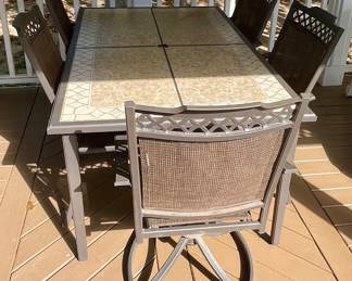 TILE-TOP PATIO CHAIR w/5-CHAIRS