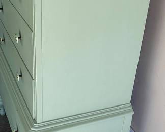 PAINTED ANTIQUE CHEST W/CASTERS
