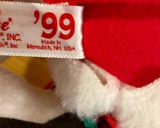 1999 ANNALEE "MOO-RRY CHRISTMAS HOLSTEIN COW" (ITEM #808599s)
