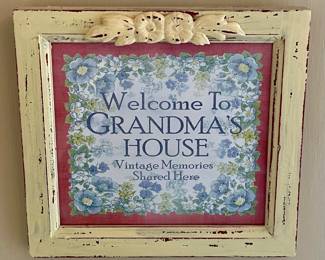 FRAMED GRANDMA'S HOUSE WALL ART
