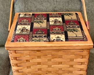 TAPESTRY-TOP BASKET