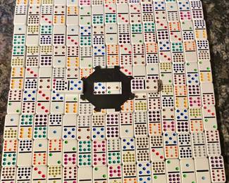 137 DOUBLE DOMINOES WITH TRAIN SPLIT, DIRECTIONS, RULES