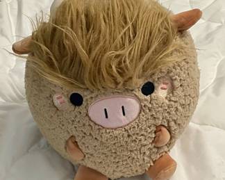 VINTAGE HIGHLAND COW ROLLY MOCHI PLUCH TOY