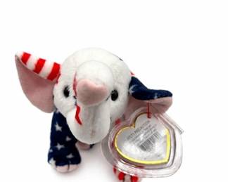 Ty patriotic elephant plush – Ty stuffed animal with tags | Lot 1093, bids start at $10