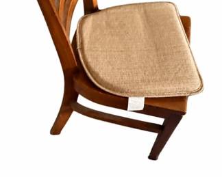 Wood ladder-back chair with cushion – kitchen / dining chair | Lot 1086, bids start at $10