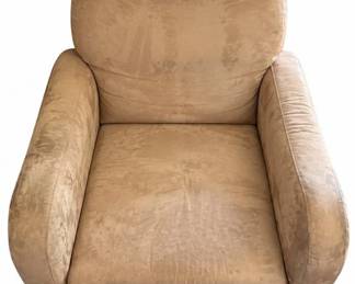 Tan upholstered armchair – accent chair / club chair | Lot 1069, bids start at $10
