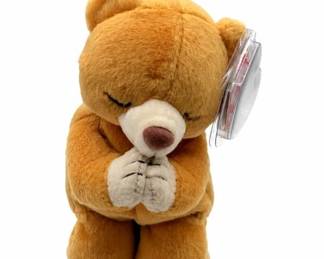Ty Hope Beanie Baby bear, tag style 4213 – golden praying Ty teddy bear with tags | Lot 1113, bids start at $10