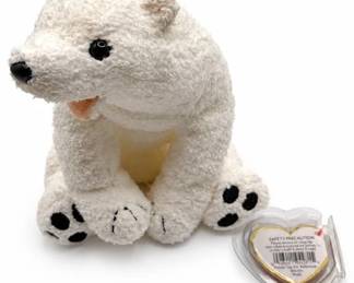 Ty white polar bear plush – Ty stuffed animal with tags | Lot 1118, bids start at $10