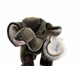 Ty gray elephant plush – Ty stuffed animal with tags | Lot 1094, bids start at $10
