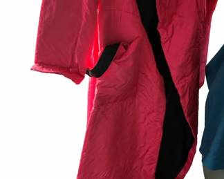 Rothley Chicago red quilted robe – black lining, tie belt | Lot 1250, bids start at $10