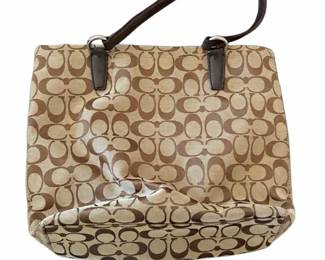 Coach-marked signature canvas tote / purse, F28504 – handbag | Lot 1130, bids start at $25