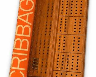 Cribbage boards (2) with playing cards & score pads – card game lot | Lot 1019, bids start at $10