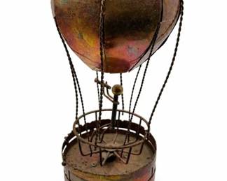 Metal hot air balloon sculpture – decor | Lot 1170, bids start at $5