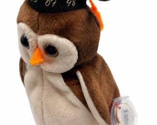 Ty graduation owl plush marked 98 – Ty stuffed animal with tags | Lot 1103, bids start at $10