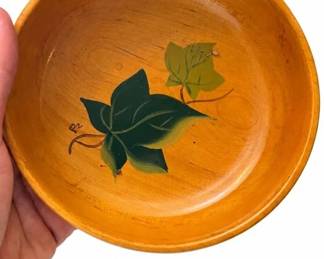 Rio Grande wooden bowls (4) – ivy painted wood bowls | Lot 1174, bids start at $5