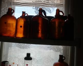 Clorox  brown  glass  bottles 
