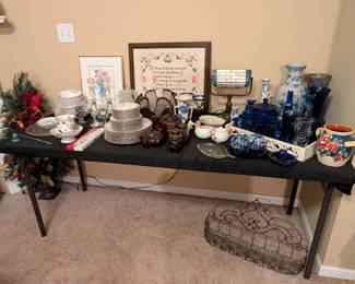 Dishes and Blue Decor