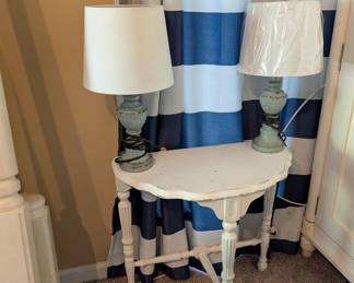 Blue and White Lamps and Furniture