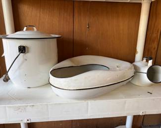 vintage enamelware necessities