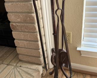 wrought iron fireplace tools