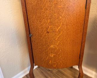 oak sheet music cabinet