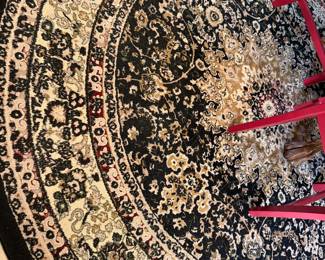 8' diameter poly rug