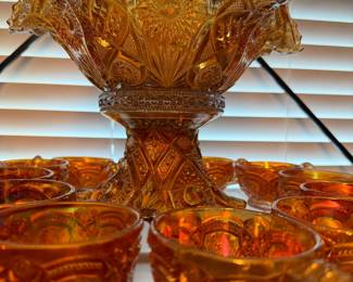 Imperial "Fashion" punch bowl and 12 cups 1915-20