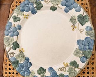 Metlox Poppytrail "Sculptured Grape" stoneware; large set 1963-84