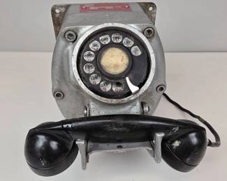 Lot 154  Vintage CrouseHinds ExplosionProof Industrial Rotary Telephone  Model M7  Bomb Proof