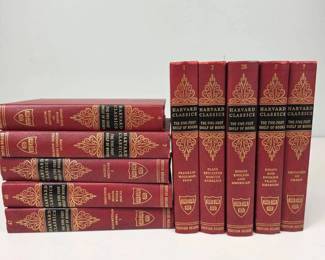 Lot 132  Vintage Harvard Classics FiveFoot Shelf of Books  Edition Deluxe  10 Hardcover Volumes