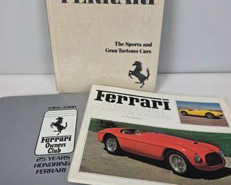Lot 133  Vintage Ferrari Automobile Books  Collectibles  Sports Cars, Racing History  Owners Club  3 Books