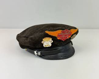 Lot 021  Vintage HarleyDavidson Motorcycle Biker Cap with HOG  1981 Jamboree Pins